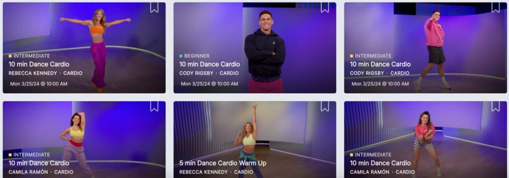 New Peloton Dance Cardio classes released to on-demand library on March 25, 2024.